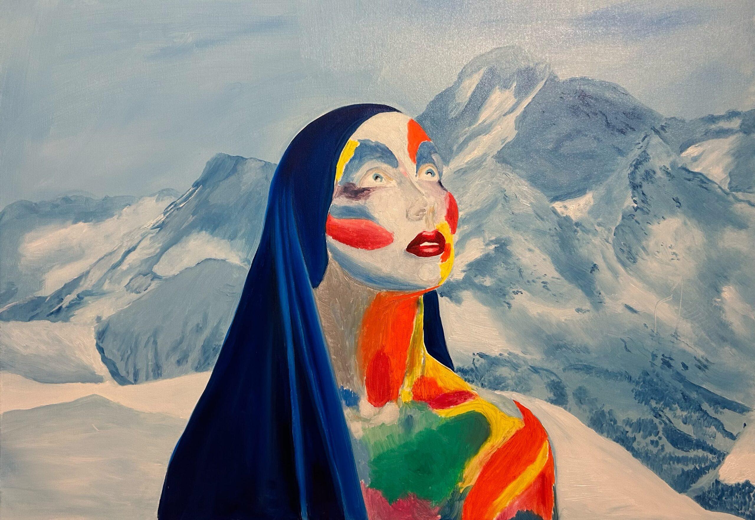 Goddess Unchained: Fauvist Echoes in Alpine Liberation by Karolina Rodak - Painting by Unknown