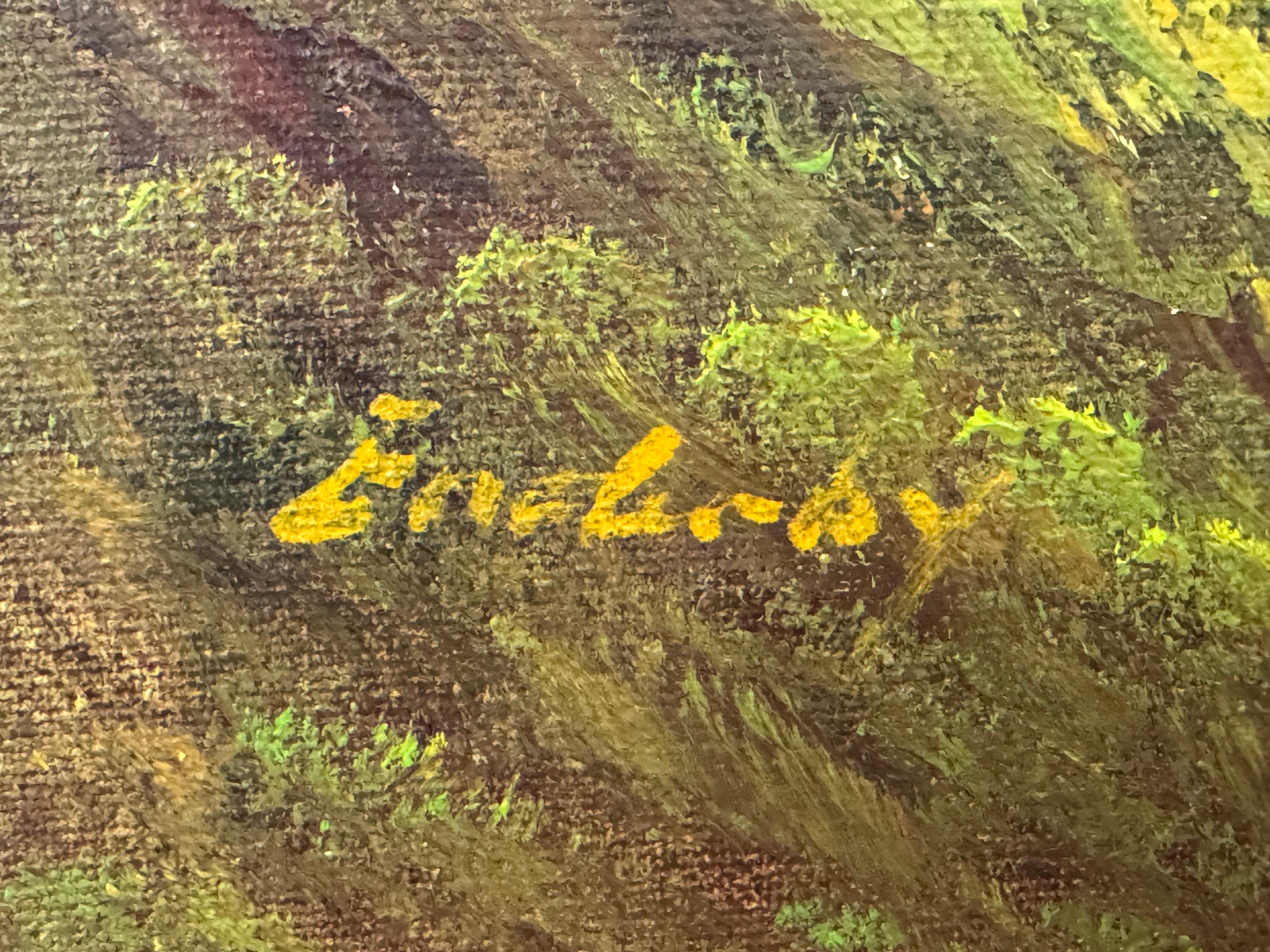 Goldener Dunst legt sich über ruhige Gewässer und hält ein Häuschen in stiller Träumerei im Angebot 14