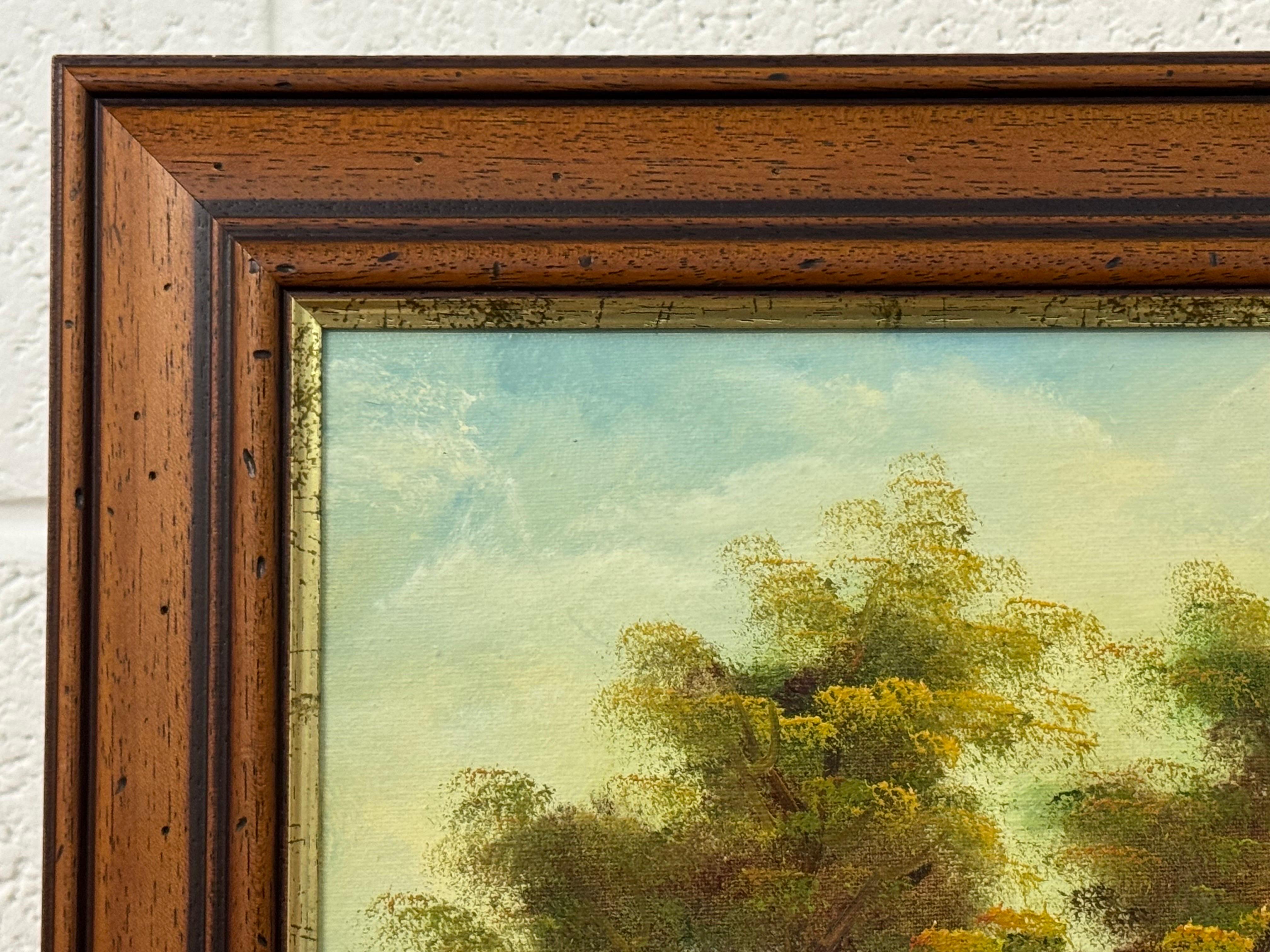 Goldener Dunst legt sich über ruhige Gewässer und hält ein Häuschen in stiller Träumerei im Angebot 3