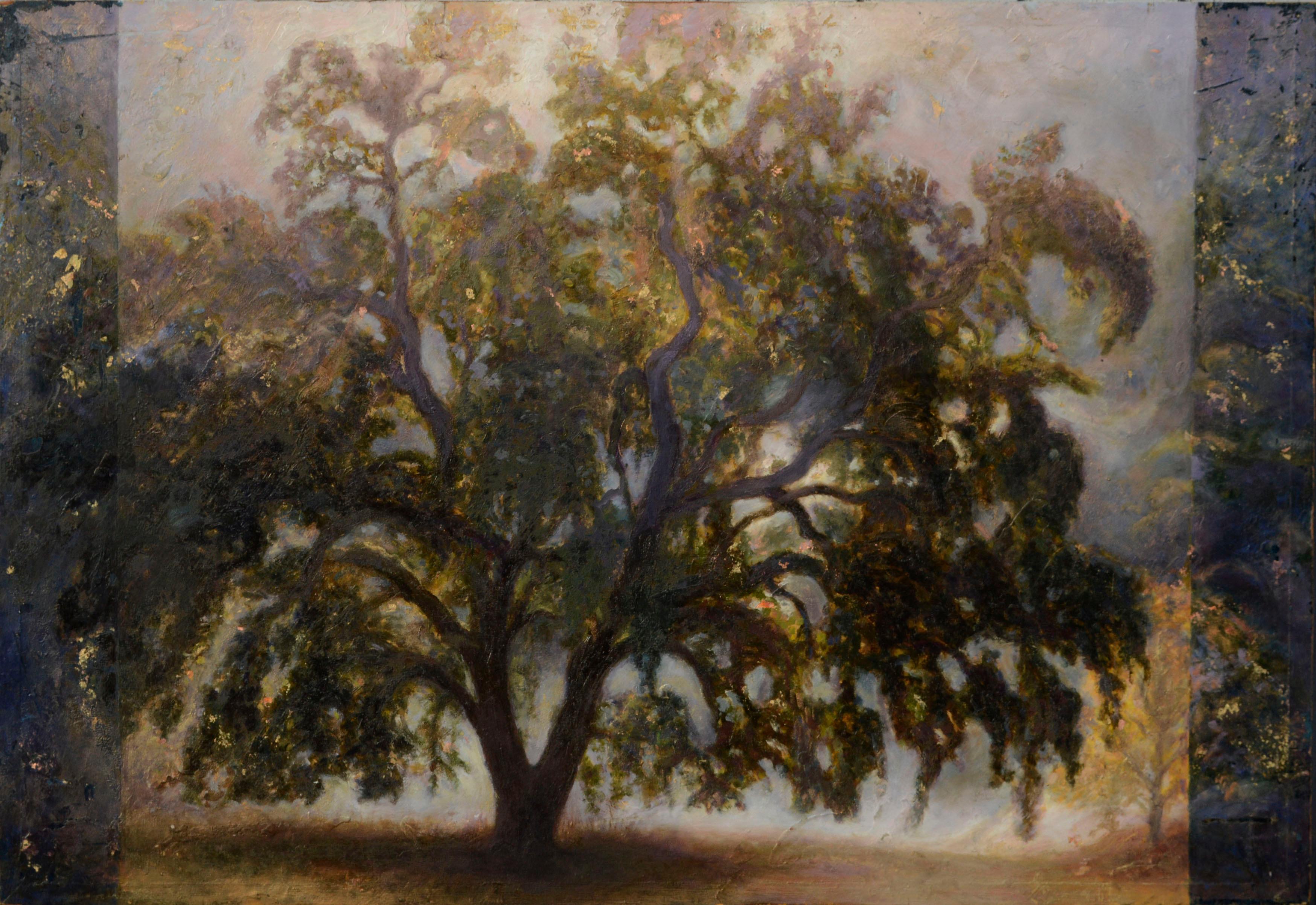 Unknown Landscape Painting - Golden Tree Landscape 