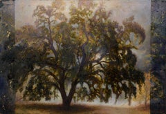 Vintage Golden Tree Landscape 