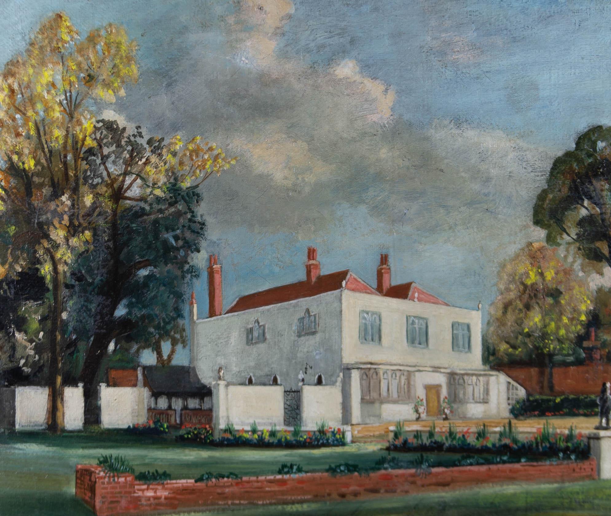 Goldsmith - Signed & Framed 1958 Oil, Manor House - Painting by Unknown