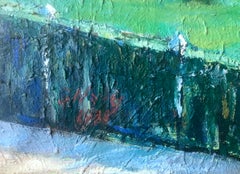 Golf players oil on canvas painting terramar sitges spain