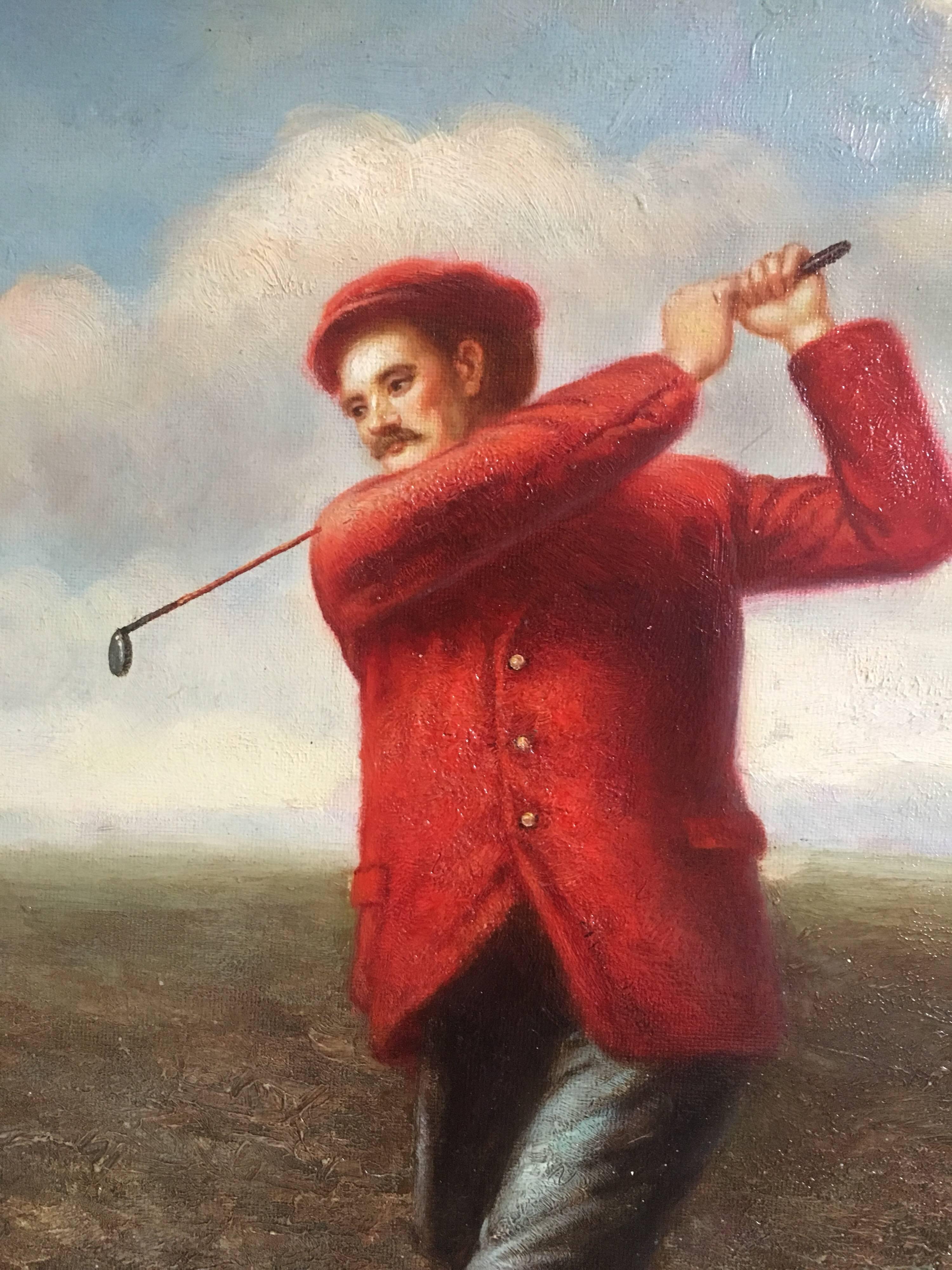 golfer painting