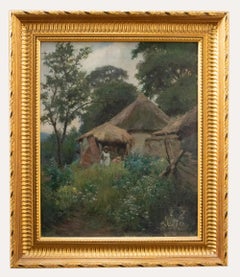 Goodman - Framed Early 20th Century Oil, Foraging