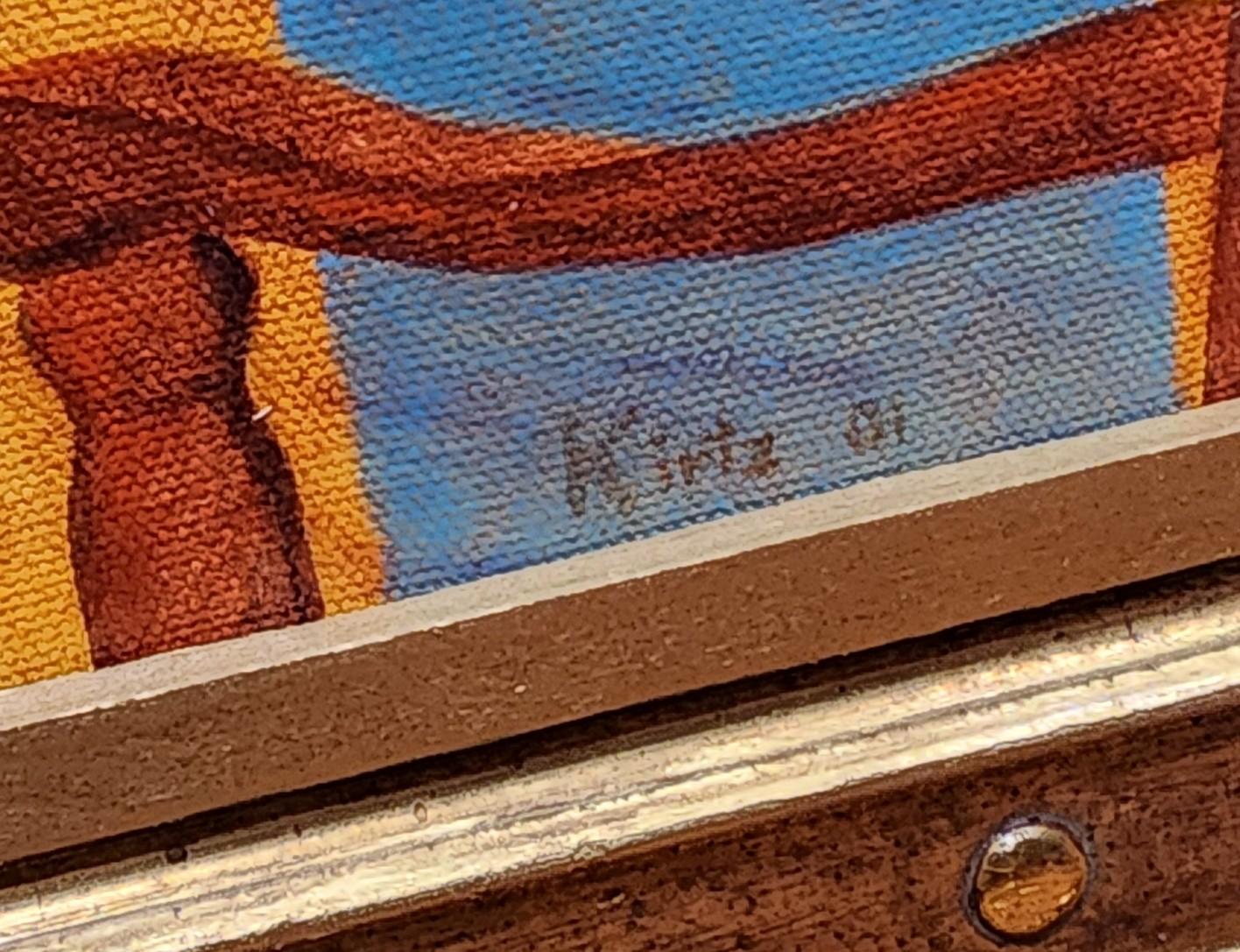 Intérieur gothique, style d'Eyvind Earle, Disney - Painting de Unknown