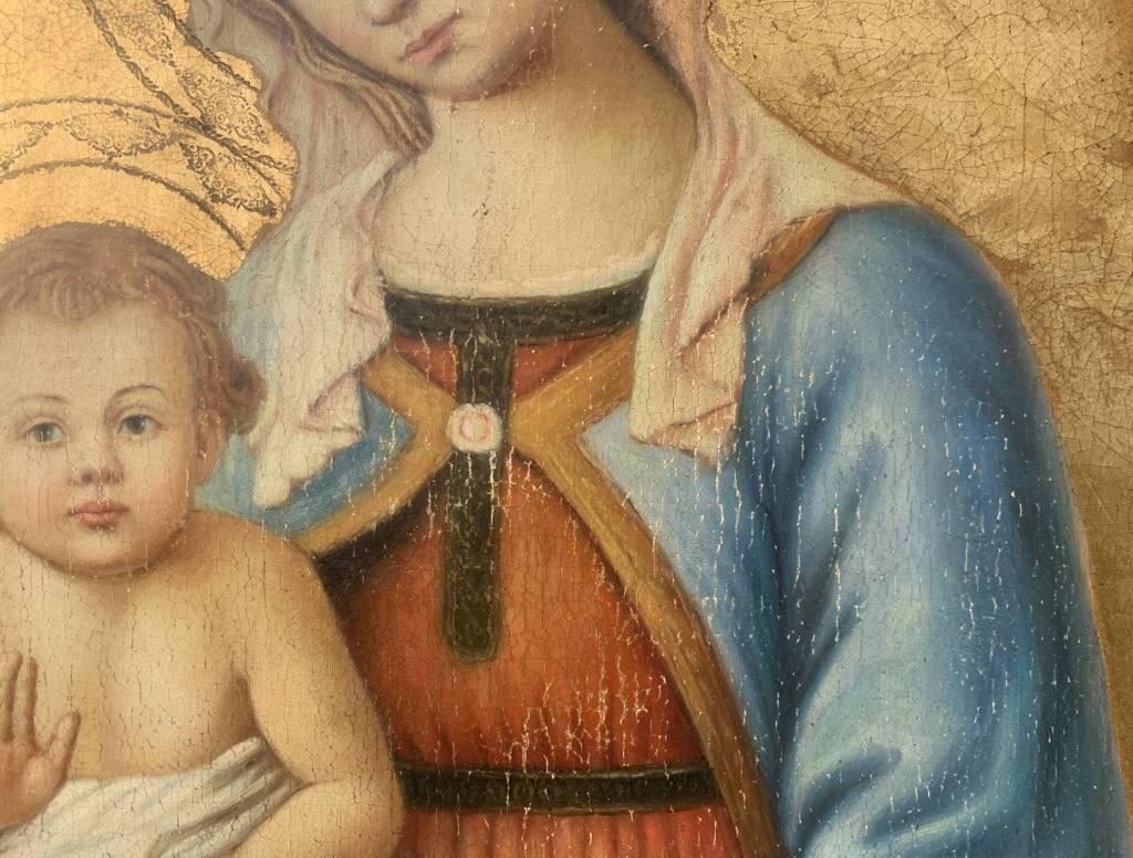 Peintre Florentine de style Gotich - peinture de figures du 19ème siècle - Child Child -  en vente 1