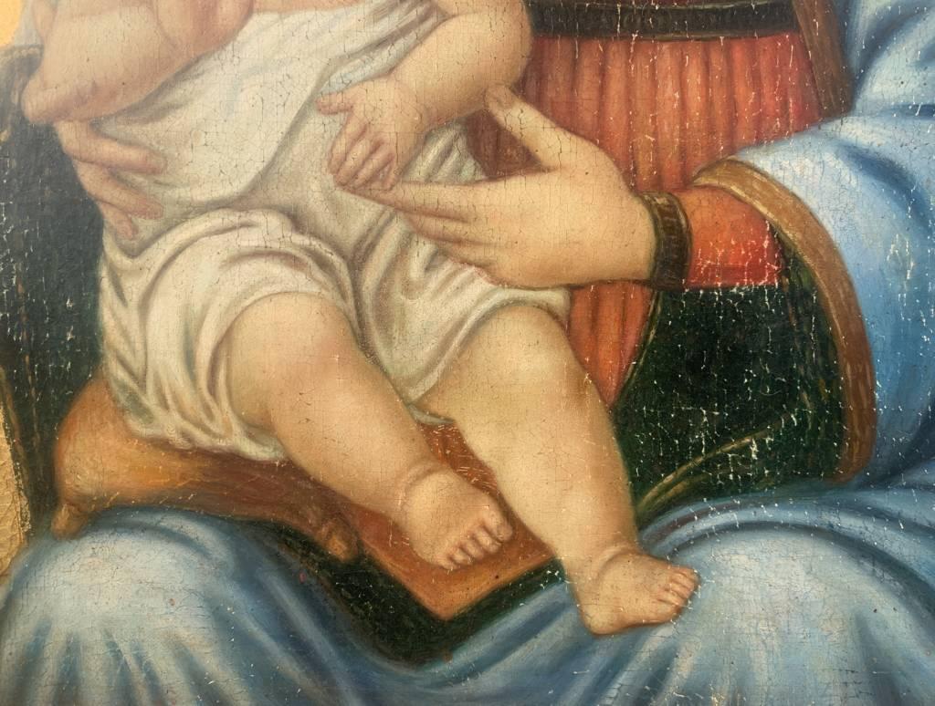 Peintre Florentine de style Gotich - peinture de figures du 19ème siècle - Child Child -  en vente 2