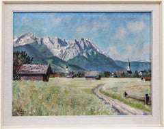 Gottfried Niemann (1882-1950) - 1923 Huile, vue du Zugspitze