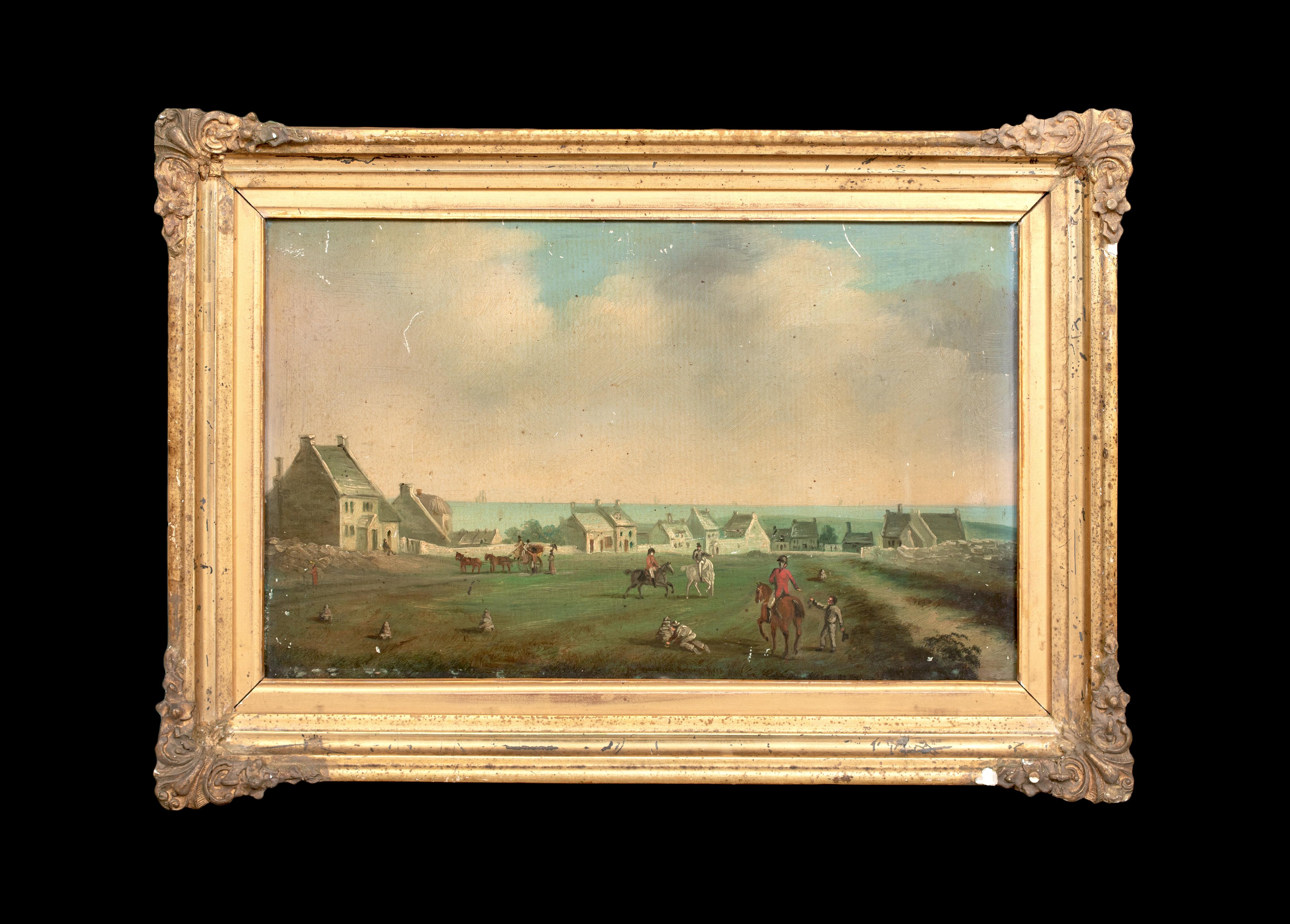 Il governatore John Penns ispeziona la legione presso l'Isle Of You, Dorset, 1805 - Painting di Unknown