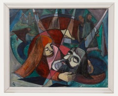 Grace Larner (1926-2022) - Olio del XX secolo, Scena religiosa