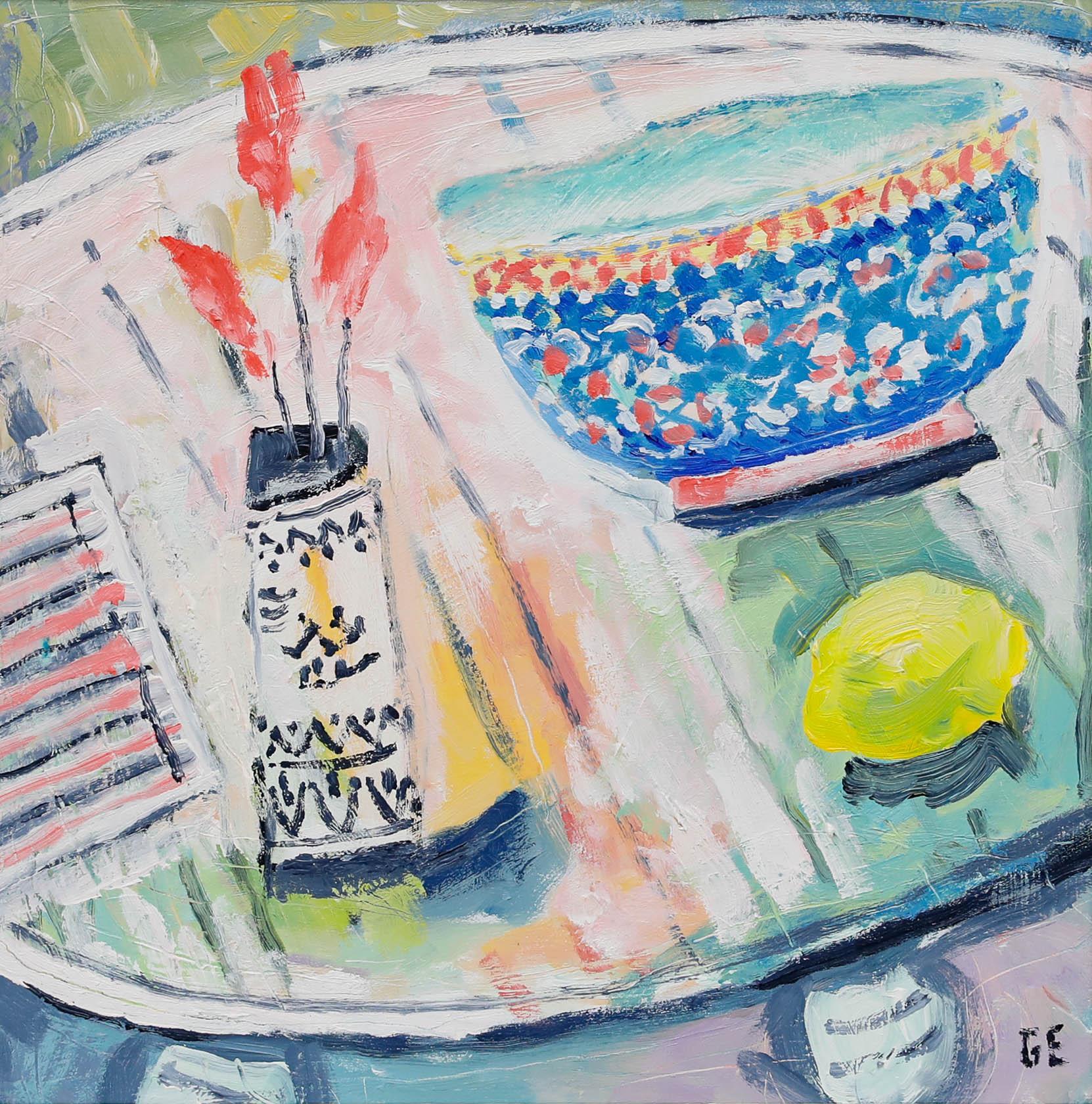 Graham Evernden (nato nel 1947) - Olio contemporaneo incorniciato, da tavolo - Painting di Unknown