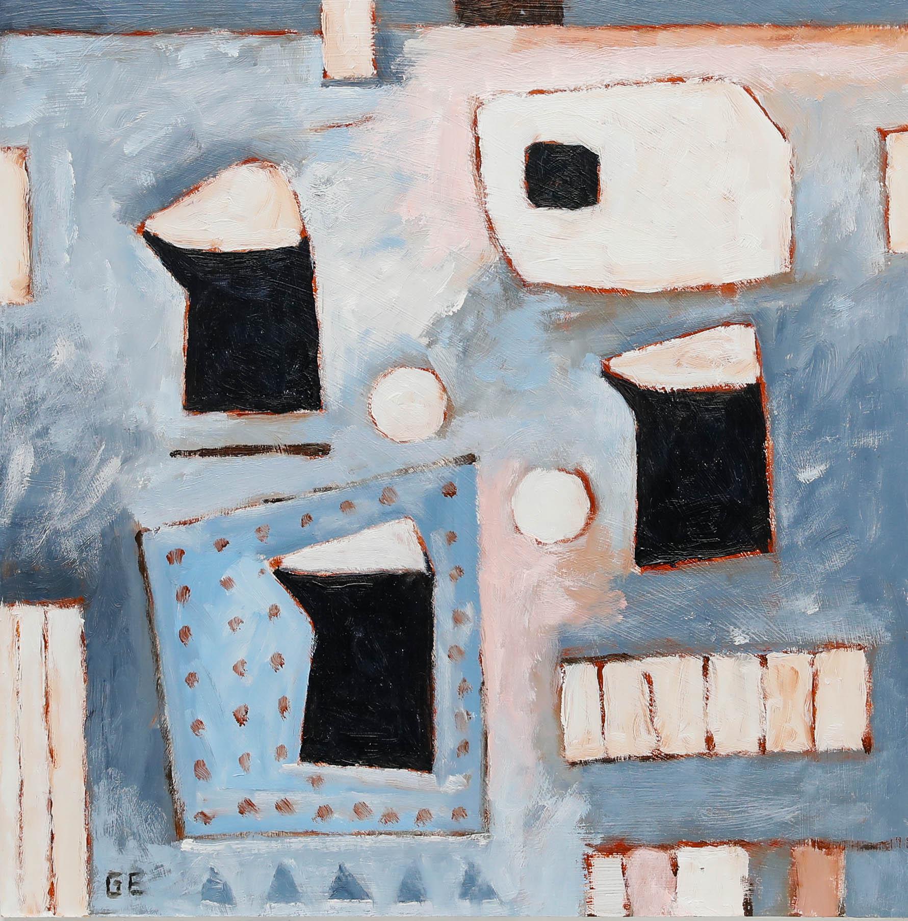 Graham Evernden (geb. 1947) - Gerahmtes zeitgenössisches Öl, Drei schwarze Krüge – Painting von Unknown