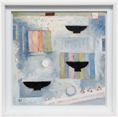 Graham Evernden (geb. 1947) - Gerahmtes zeitgenössisches Öl, Drei Schalen