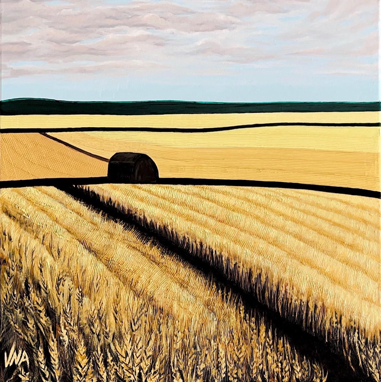 Grain field, Ukraine by Vokiana - Painting by Unknown