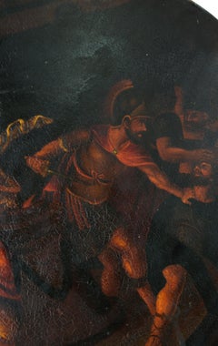 Greek Classical Scene of "Death of Agamemnon" Oil on metal