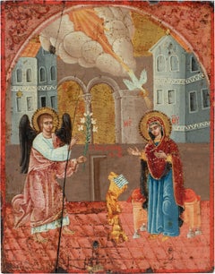 Greek Orthodox painter - 19th century figure painting - Religious icon