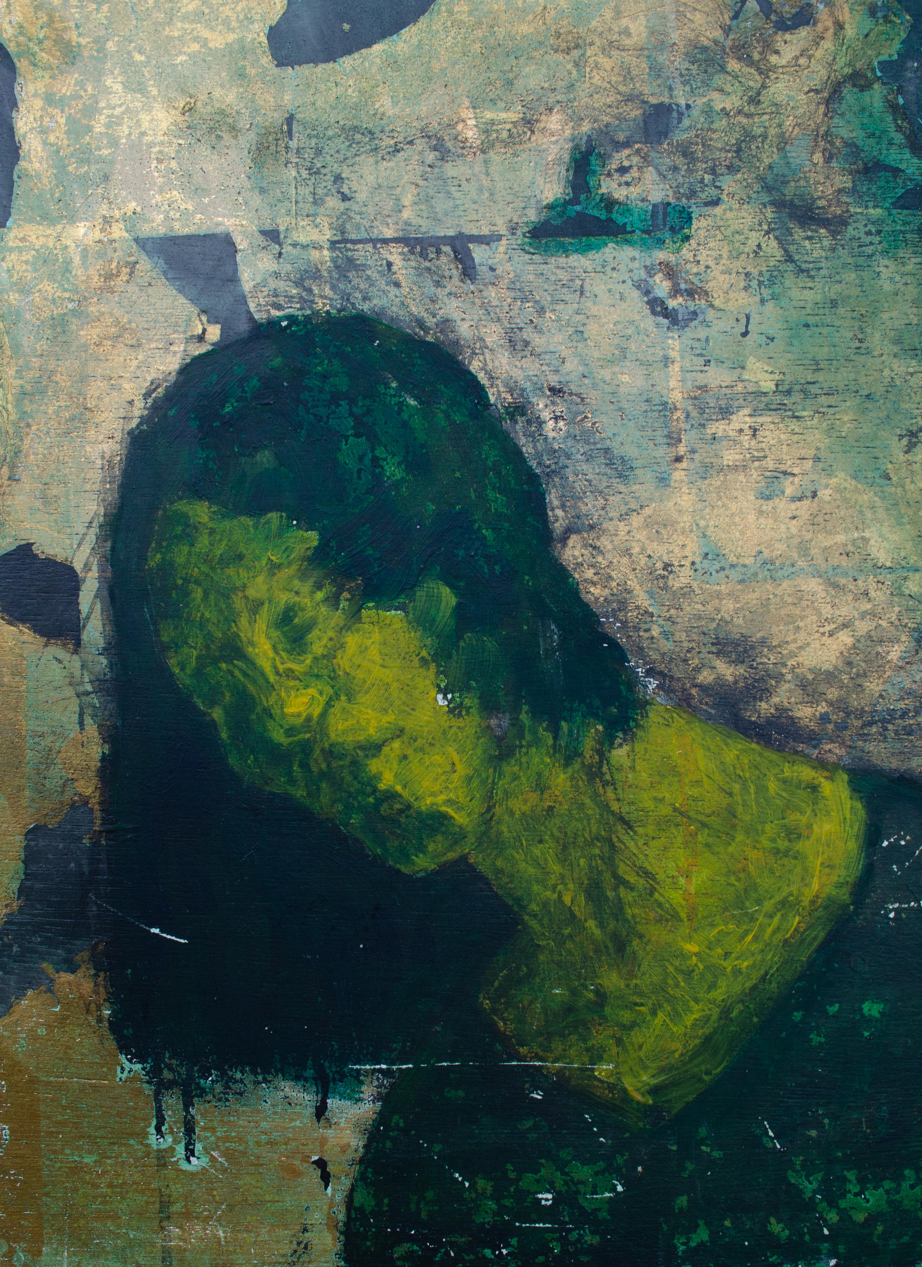 Green Goddess by Mystery Japanese Artist - Contemporary Mixed Media Art by Unknown