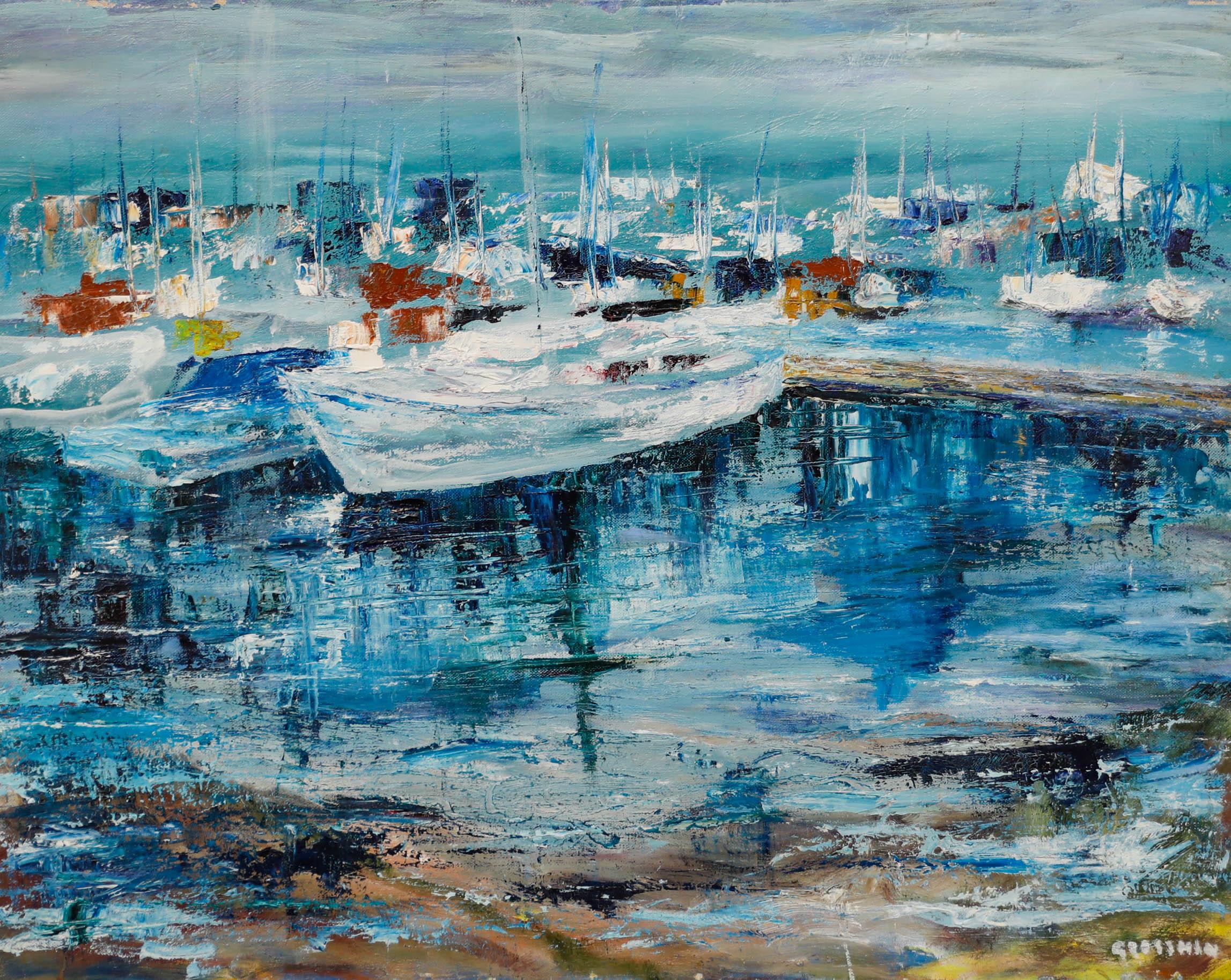 Greta Magnusson-Grossman (1906-1999) - 20th Century Oil, Safe Harbour - Painting by Unknown