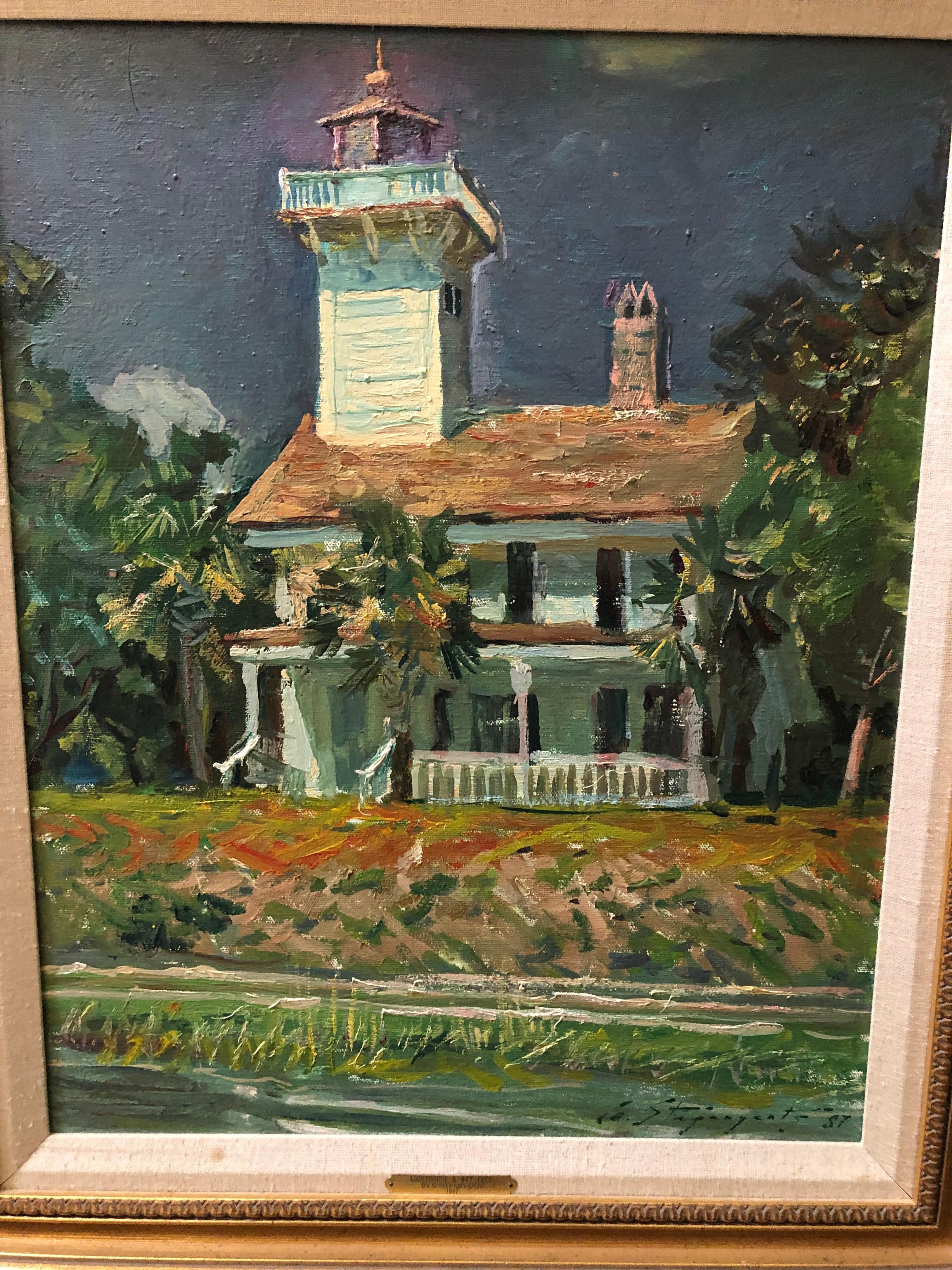 Unknown Landscape Painting - Grigory Stepanyants  Hilton Head Island Lighthouse