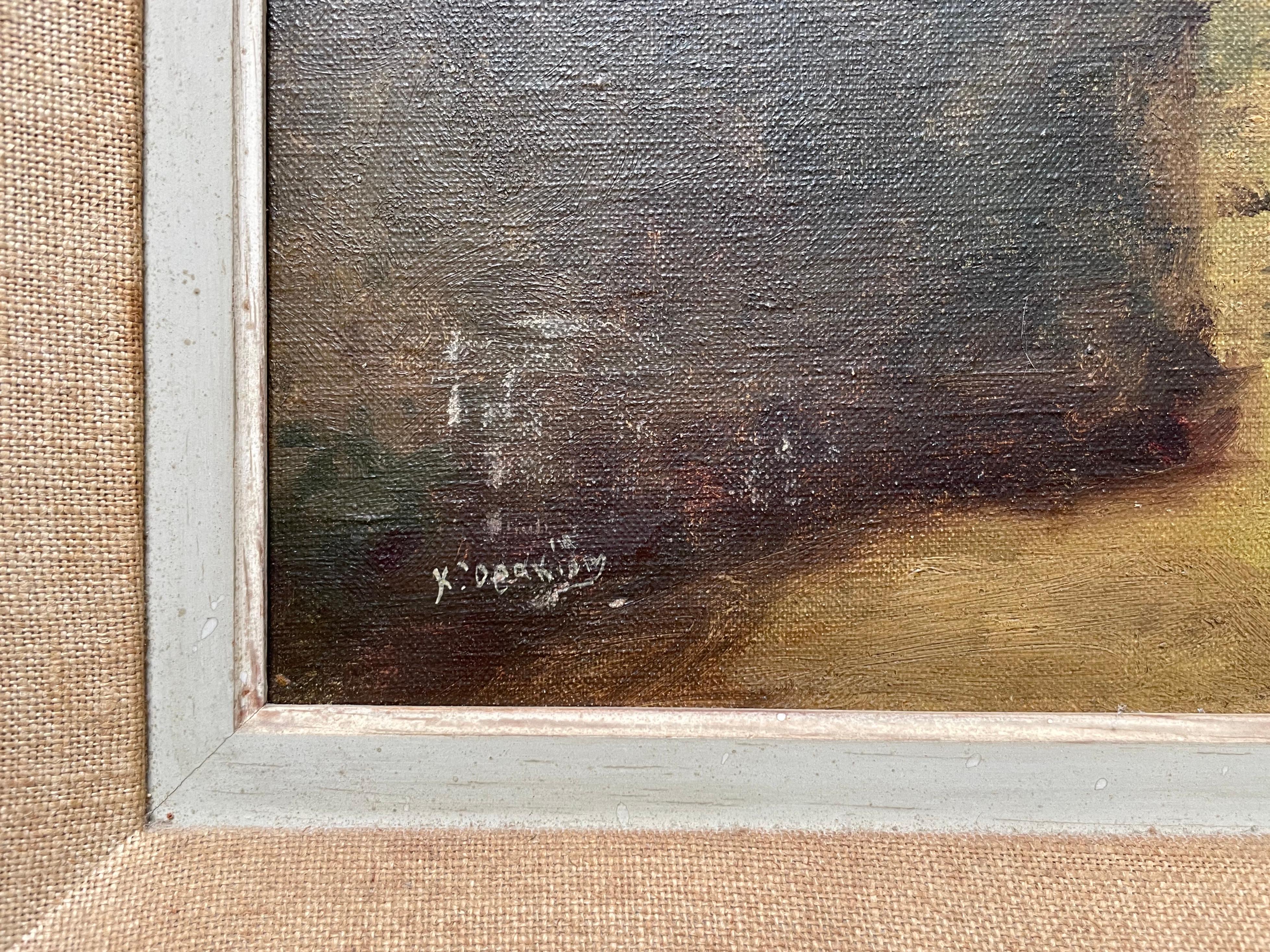 Groupe d'enfants de l'Eastern School ? Huile sur toile, signature à identifier en vente 2