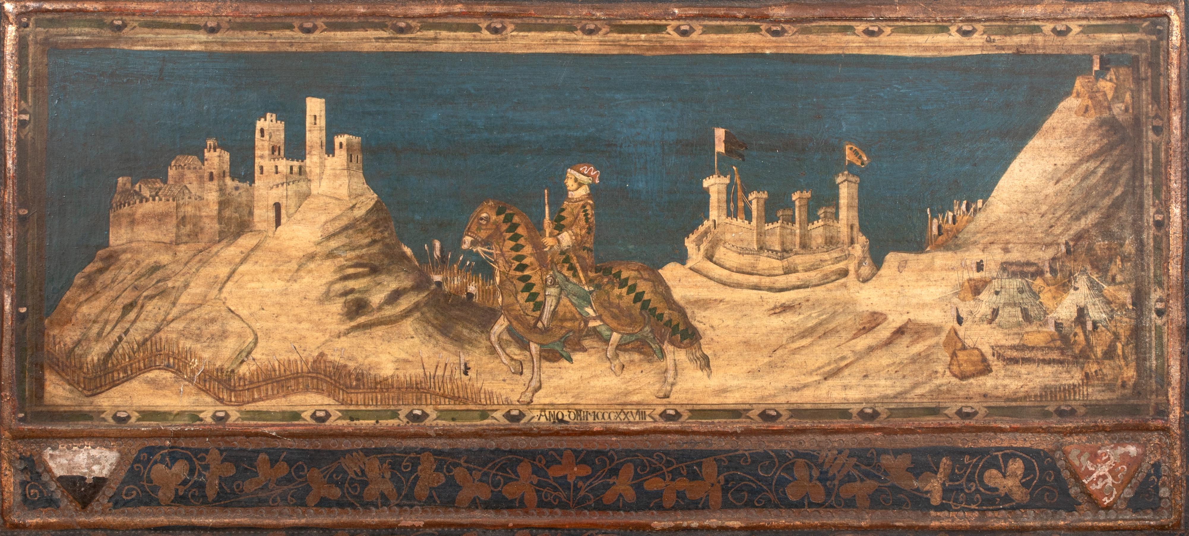 Guidoriccio da Fogliano at the Siege of Montemassi 1330  Italian School For Sale 1