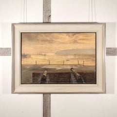 Guns on Cardiff Dock, Oil on Canvas by Nan Youngman, 1960
