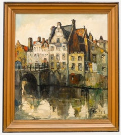 Gustave Helinck (1884-1954) - Early 20th Century Oil, Appelbrug, Gent