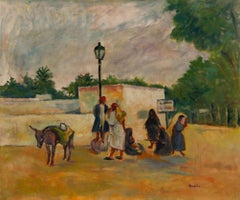 Guy Lindsay Roddon (1919-2006) - 20th Century Oil, The Bus Stop