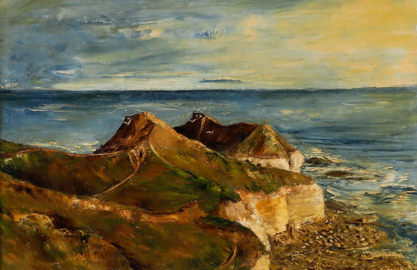 Gwen Howard  - Olio del 20° secolo, Approdo Nord, Flamborough - Painting di Unknown