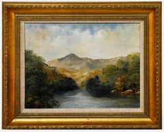 Gwyneth Tomos - Framed Contemporary Oil, Mountains in Eryri