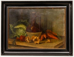 H. Graf - Gerahmtes Öl von 1916, Stilleben mit Gemüse