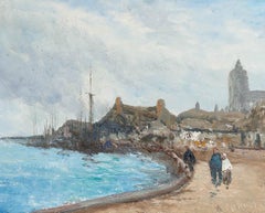 H. King - Impressionist Mid 20th Century Oil, A Cloudy Day by the Coast