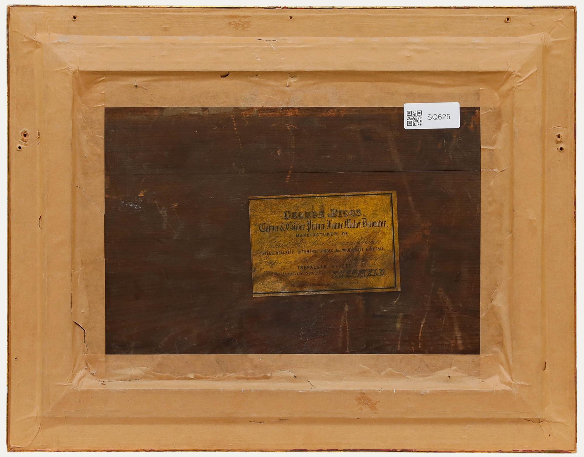 H. Leslie Davis - Framed 1899 Oil - Brown Landscape Painting by Unknown