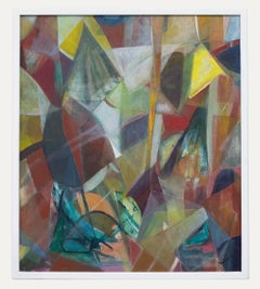 H. Podgorska - Swedish School   1987 Oil, Cubist Arrangement