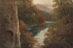 H. R. Hall - Huile du 19e siècle, Stybarrow Crag, Ullswater