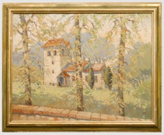 H. T. Camp - Óleo enmarcado de mediados del siglo XX, Iglesia Fingest