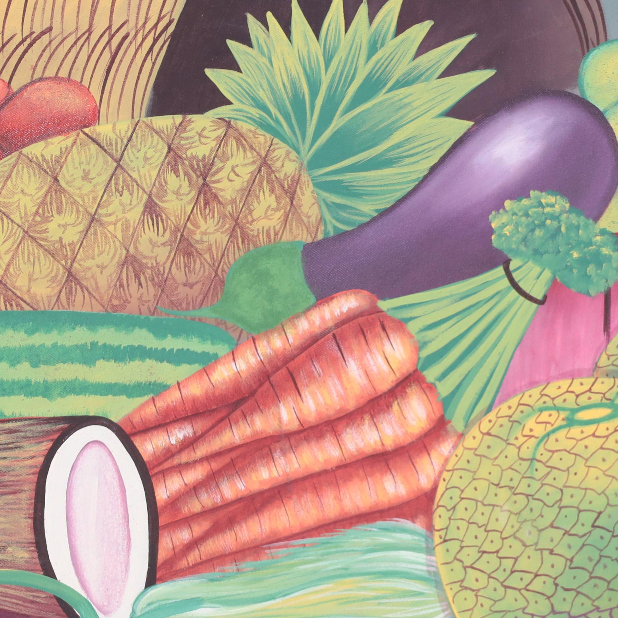 Haitian Painting of Fruit and Vegetables For Sale 3