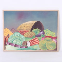 Pintura haitiana de frutas y verduras