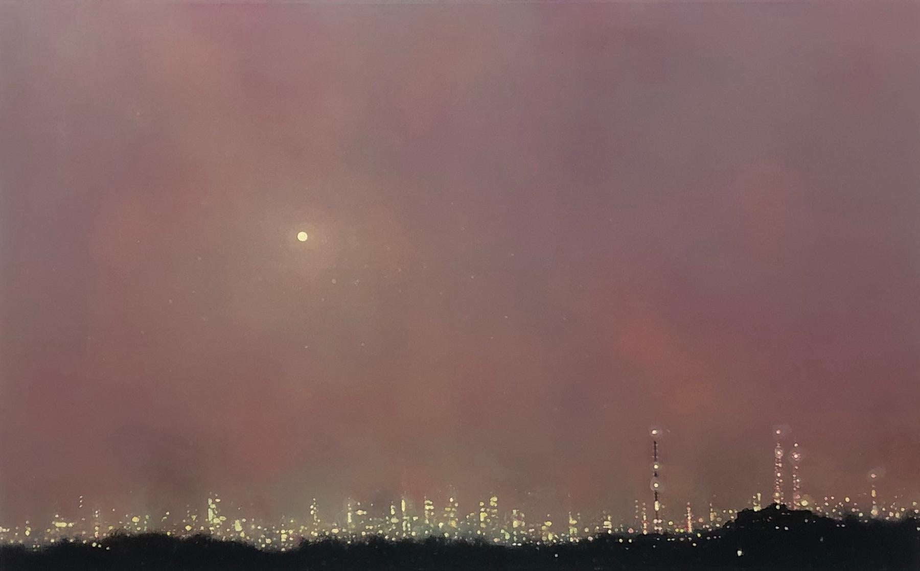 Unknown Landscape Painting - Halogen Forest #8, Oil on Canvas Painting by Dennis Ekstedt, 2024