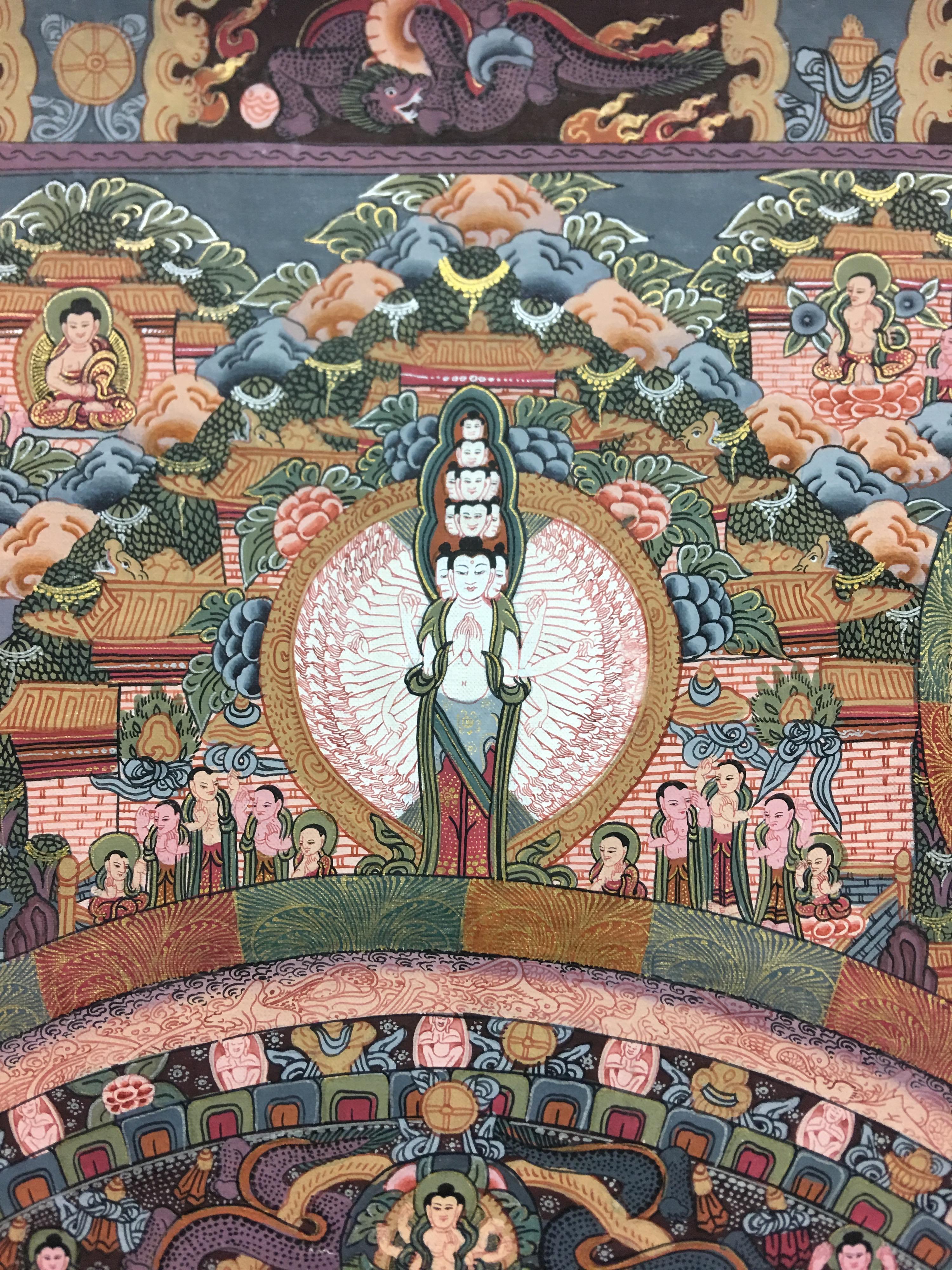 hand painted thangka