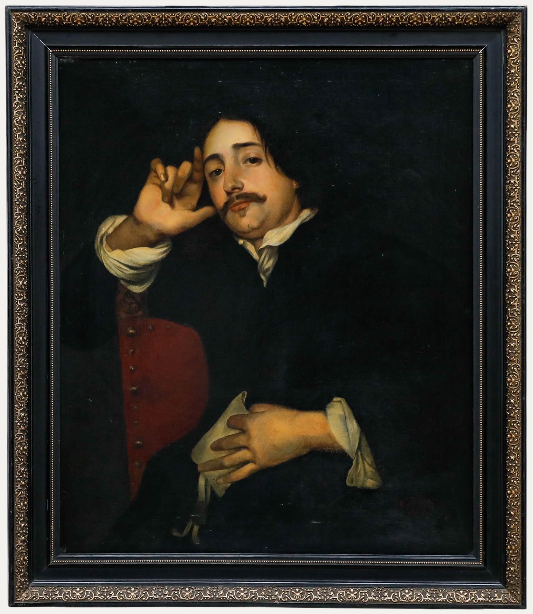 Hans Fechner (1860-1931) - Gerahmtes Öl, Porträt eines sitzenden Mannes