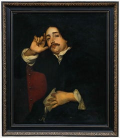 Hans Fechner (1860-1931) - Gerahmtes Öl, Porträt eines sitzenden Mannes