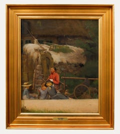 Hans Ludvig Smidth (1839-1917) - Early 20th Century Oil, Minding the Children