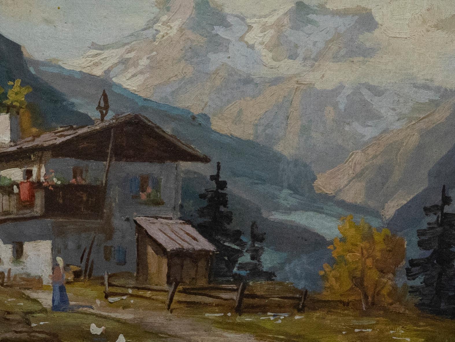 Hans Pawlitschek (1909-1972) - Framed Mid 20th Century Oil, Alpine Landscape - Painting by Unknown