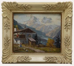 Hans Pawlitschek (1909-1972) - Gerahmtes Ölgemälde, Alpin-Landschaft aus der Mitte des 20. Jahrhunderts