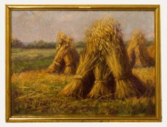 Hans Roeder - Gerahmtes Öl von 1936, Weizengarben