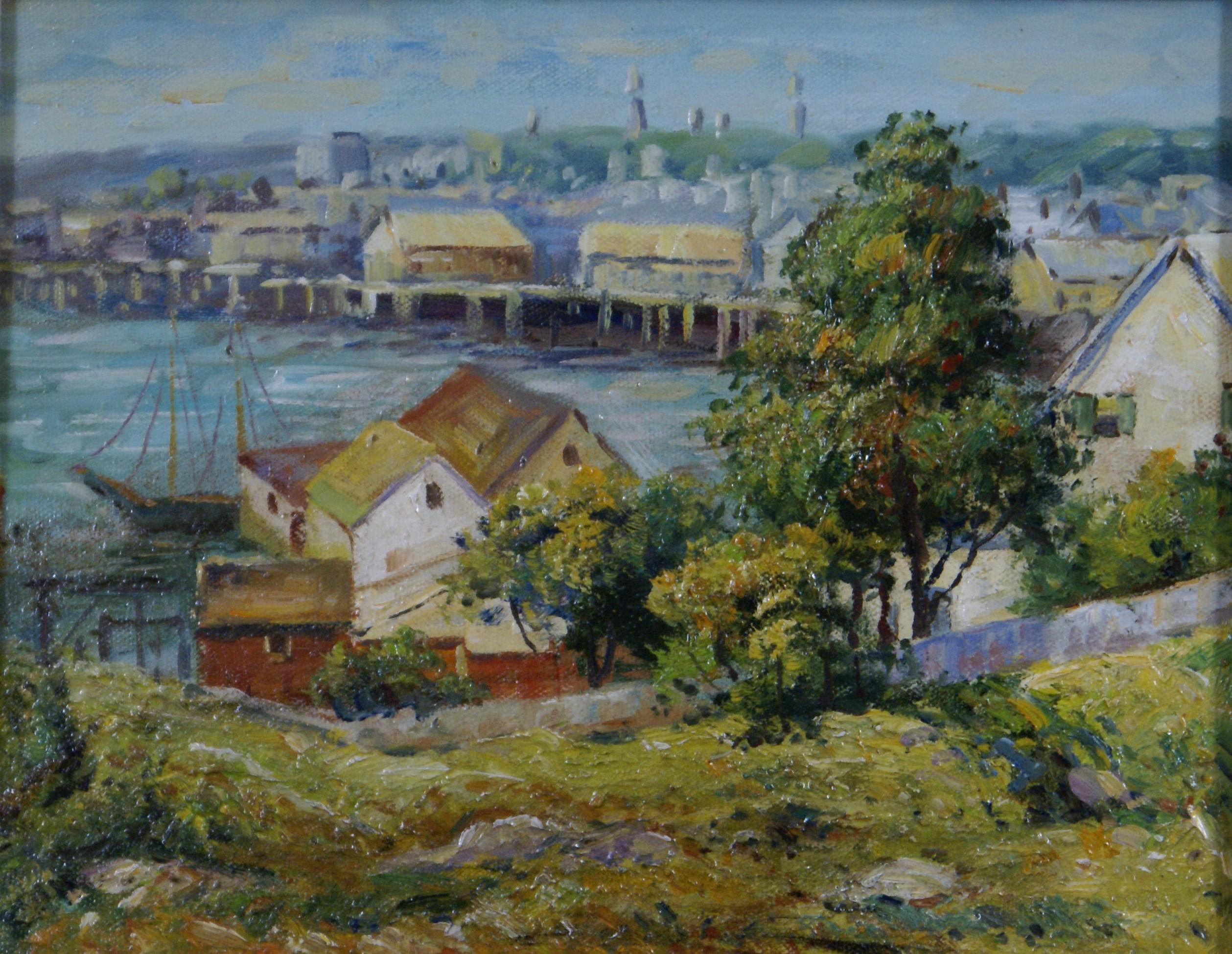 Harbor View - Painting by Unknown