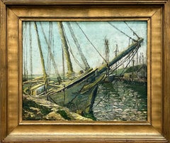 Pittura del porto di "Il vecchio relitto"