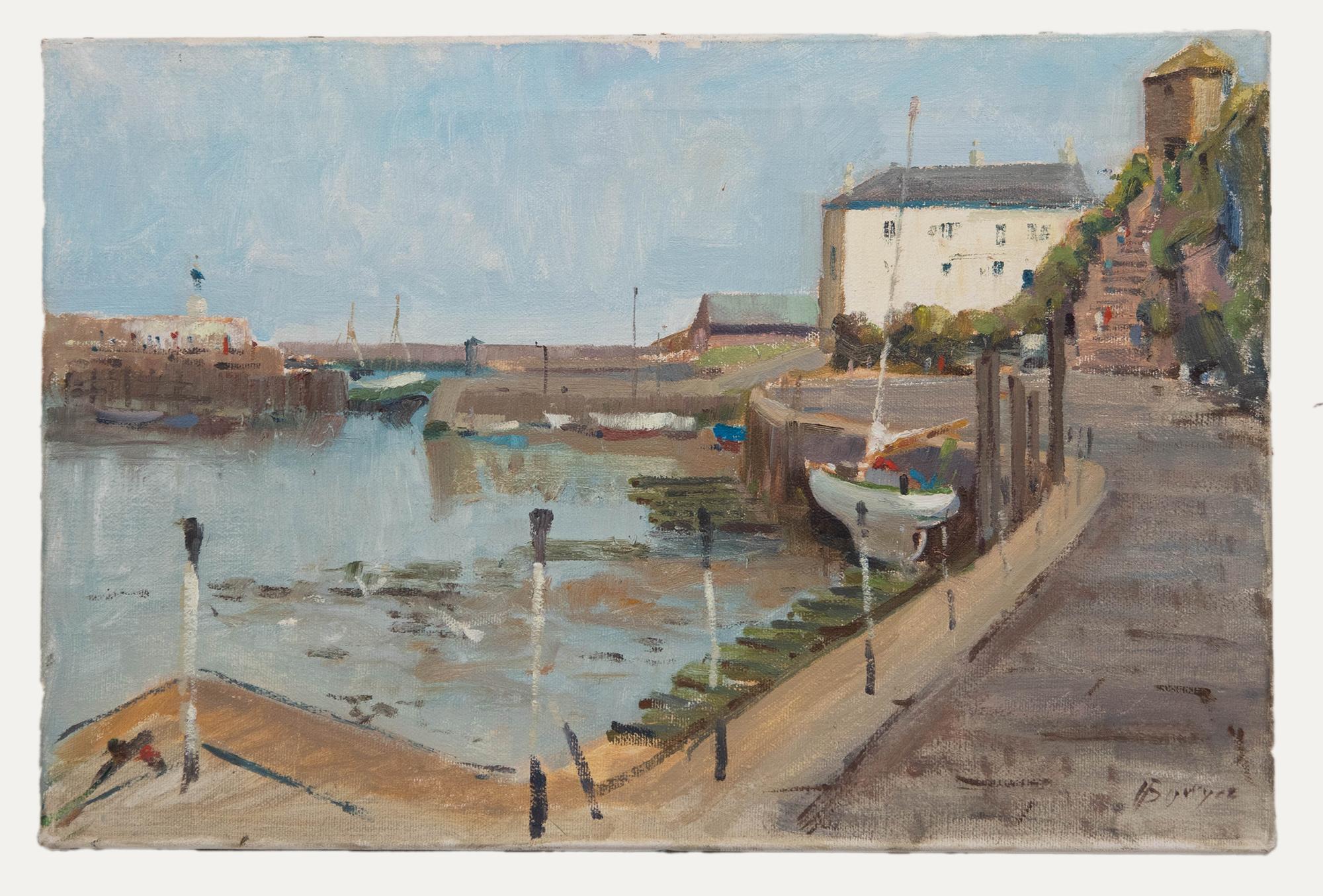 Harold Bowyer - Zeitgenössisches Öl, Padstow – Painting von Unknown